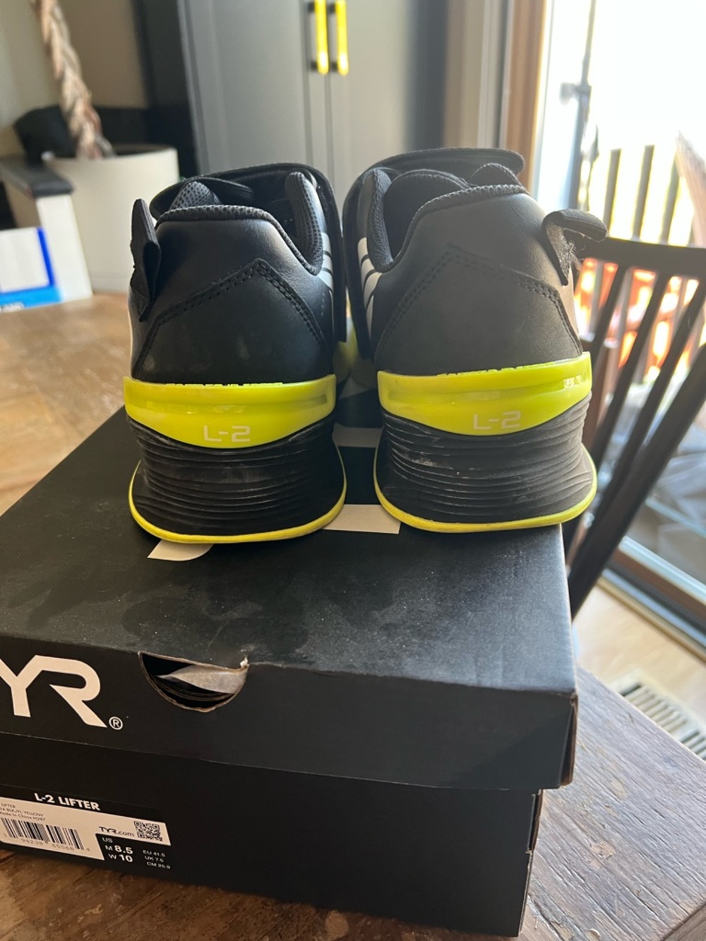 TYR L2 Weightlifting Shoes men’s US size 8.5 yellow and black - Picture 5 of 7
